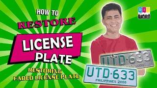 How to RESTORE LICENSE PLATE | Restoring Faded License Plate