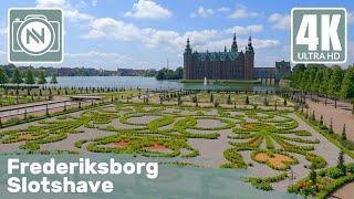 4K Virtual Walk - Frederiksborg Slotshave, Hillerød - A very nice walk around the beautiful Castle 