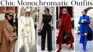 Monochromatic Outfits Ideas For Women To Look More Chic | Best Wearable Fall & Winter Outfits Ideas