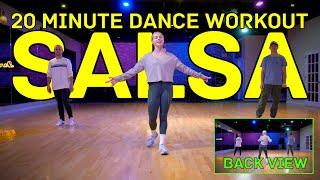 New 20 Minute Salsa Dance Workout 2023 | Easy To Follow Along Back View