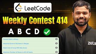 A-D | Leetcode Weekly Contest 414 Editorials | Maximum Number of Moves to Kill All Pawns | Abhinav