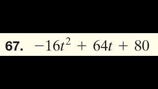 factor -16t^2 + 64t + 80