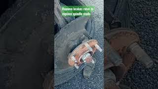 Learn how to remove Rotor to change out spindle studs #spindle #cars