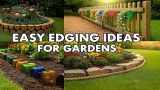 40 DIY Garden Borders on a Budget! Simple Ideas for a Beautiful Backyard 
