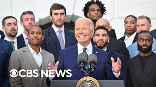 Boston Celtics visit White House to celebrate NBA championship | CBS News