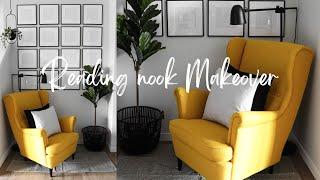 DECORATE A READING NOOK WITH ME / SIMPLE GALLERY WALL LAYOUT / Diy Room Transformation ft. Ikea