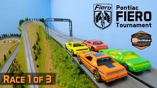 Pontiac Fiero Tournament (Race 1 of 3) Downhill Diecast Racing