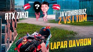 2vs1, Javohir18uz & RTxZIKO vs LAPAR DAVRON. TDM TURNIR O'YINLARI  #tdm