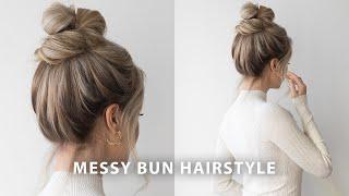 60 SECOND MESSY BUN TUTORIAL ️