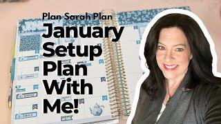 January Set-Up Plan With Me! | Erin Condren LifePlanner | Delft Pottery Theme