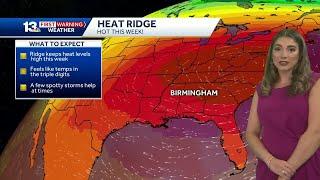 Tracking high heat levels in the Alabama weather forecast