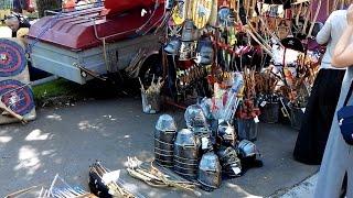 Prague Vitkov Hill The Hussites market acted 12.7.2014 almost 600 year anniversary