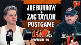 Joe Burrow & Zac Taylor React to Bengals WIN Over Browns | NFL Week 16