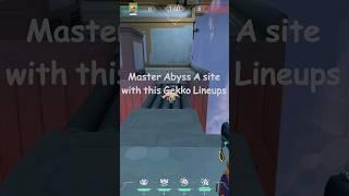 Master Abyss A site with this Gekko Lineup #valorant #valorantlineups #lineupguru #shorts