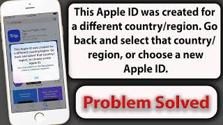 This Apple ID was created for a different country/region Problem Solved