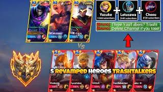 3v5 | Yuzuke + Letuzawa + Choou Vs 5 Revamp Heroes Trashtalkers (They Said We're Trash?) - Who Win?