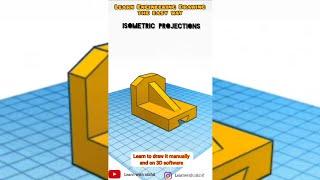 Engineering Drawing | Orthographic Projections using Tinkercad software 06 | Learn with Nikhil