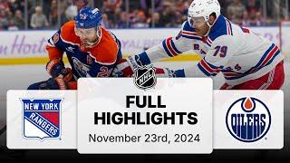 NHL Highlights | Rangers vs. Oilers - November 23, 2024