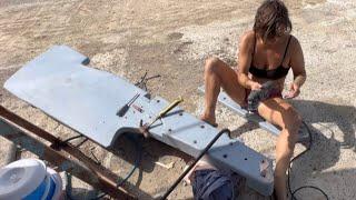 S2E39: an unexpected setback: removing a pesky rudder pintle (Dominican Republic)