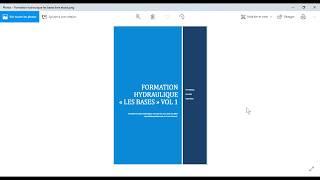 Formation hydraulique "les bases" Vol 1 ( 20 cours + vidéos)