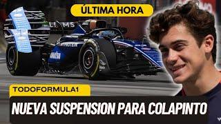 F1 HOY:  Así es la nueva suspensión de Williams para Colapinto