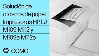 Solución de atascos de papel | Impresoras HP LaserJet M109-M112 y M109e-M112e | HP Support