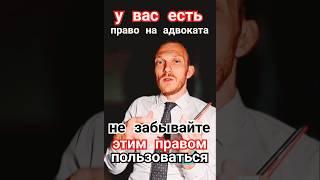 Право на адвоката! #адвокат #адвокатпигальков #задержание #допрос #суд #уголовноедело #деньги #упк