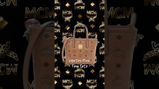 MCM Visetos Mini Toni Tote in Cognac