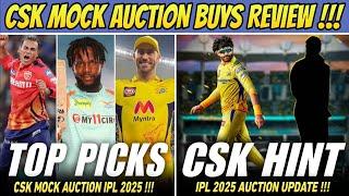 CSK Top Mock Auction Players List  | IPL 2025 News