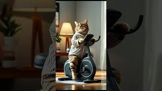  Fit and Furry: Cycling Cat’s Workout Routine! ‍️