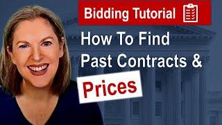 How to Find Past Prices for Better Gov Contract Bids (Using Free Resources)