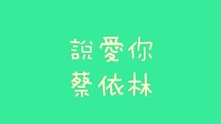 蔡依林 - 說愛你【歌詞】