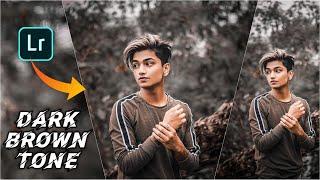 Dark brown tone Lightroom mobile photo editing tutorial||preset download free||