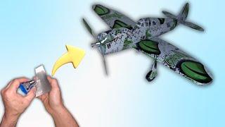 how to make an airplane from coca cola cans - [diy P-47 Thunderbolt!