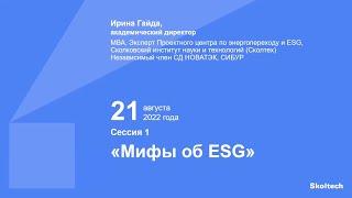 Устойчивое развитие и ESG-риски (Ирина Гайда)