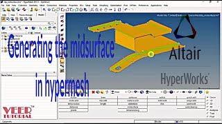 Altair Hypermesh | Generating a Midsurface of Sheetmetal BIW Component