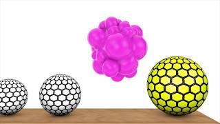 Learn Colors with Squishy Balls Xylophone Wooden Hammer and Soccer Balls for Baby and Kids - Learni