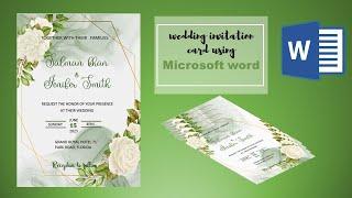 how to make a wedding invitation card on Microsoft word [FREE TEMPLATE]