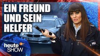 Ein Polizei zu sein, ist Larissas absoluter Traumjob (Martina Hill) | heute-show vom 17.11.2017