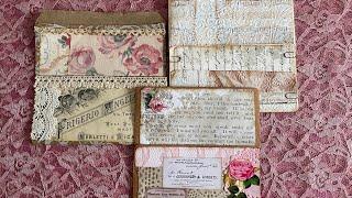 Weekend Crafting with The Vintage Paper Girl! Use up scraps, bags & envelopes! #craftwithme Chat!