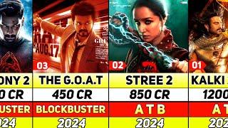 Top 50 Highest GROSSING Indian Movies 2024 | The Greatest of All Time, Stree2, Demonte Colony 2