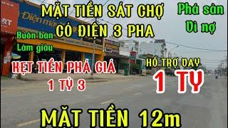 Phá sản vì nợ. Bán nhà mặt tiền sát chợ 139m2, 1 tỷ 3 có nhà buôn bán, mặt tiền quốc lộ 1a vào,2t3