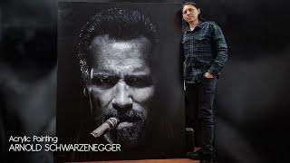 Hyperrealistic Airbrush Painting Arnold Schwarzenegger +150 Work hours