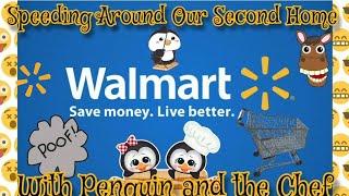 Buzzing Around Walmart With Penguin and the Chef | Sped Up Video #walmart #comedy #fast #bennyhill