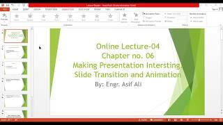 PowerPoint:Slide Transitions and Animation