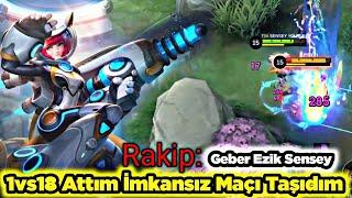 Geber Sensey Deyip Dalga Geçti Bronz Aldırdım En Güçlü ADC Kimmy Olabilir mi? 1VS18 Atıyorum MLBB