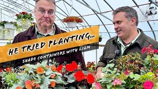 Liam Helps Plant Shade Containers… How’d He Do?