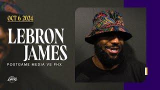 LeBron James talks about sharing the court with Bronny, for the first time | Lakers Preseason