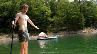 Boyfriend Gone: Ditched my camper  Lake Living On DIY raft… So What now?