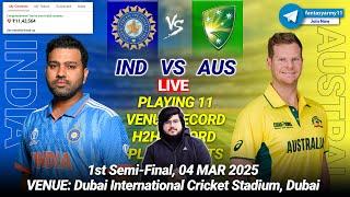 LIVE IND vs AUS Prediction | AUS vs IND |Australia vs India 1st Semi Final ODI 2025